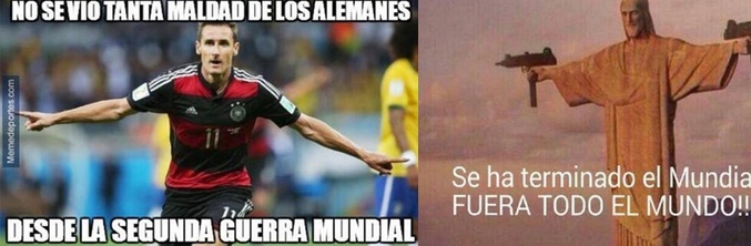 Montajes de la derrota brasileña