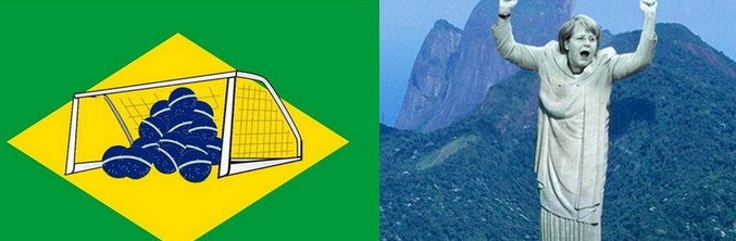 La "nueva" bandera de brasil, y Angela Merkel