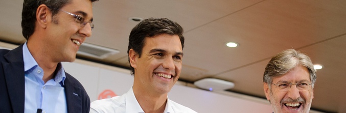 Eduardo Inda, Pedro Sánchez y José Antonio Pérez Tapias