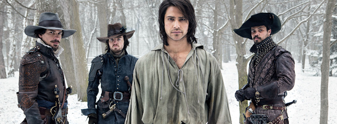 El D'Artagnan de Luke Pasqualino junto a los mosqueteros