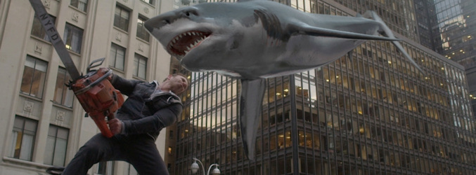 Ian Ziering lucha contra tiburones entre las calles de Nueva York