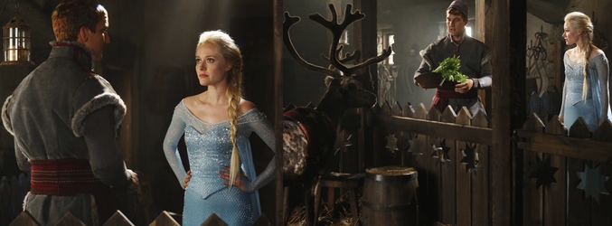 Los personajes Elsa y Kristoff
