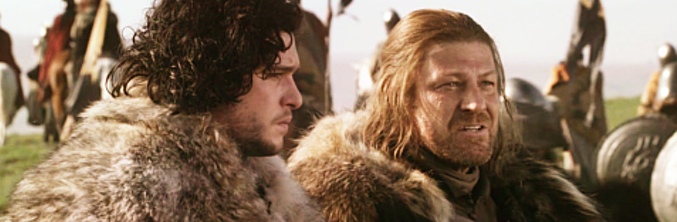 Jon Snow y Ned Stark en 'Juego de tronos'