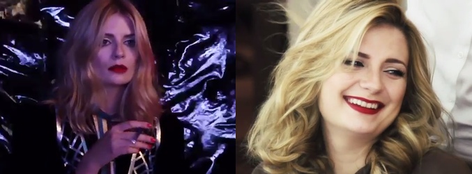 Mischa Barton en el rodaje del anuncio de Vapestick