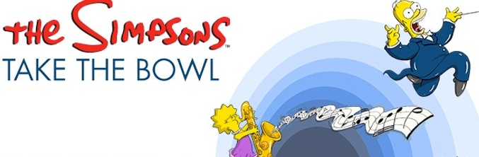 Cartel promocional de 'The Simpsons Take The Bowl'