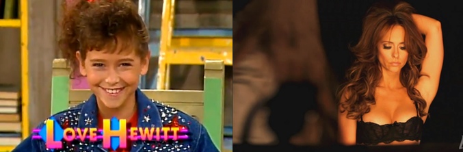 Jennifer Love Hewitt en &#39;Kids Incorporated&#39; (izq) y en &#39;The Client List&#39; (dcha)