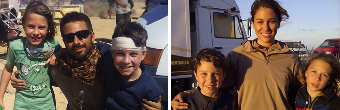 En el rodaje de 'Los Nuestros' con Hugo Silva y Blanca Suárez