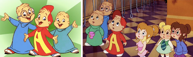 'Alvín y las ardillas' en la serie de los 80