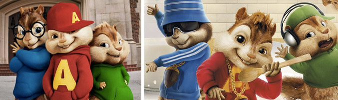 Imagen de las famosas ardillas en la gran pantalla, en 3D