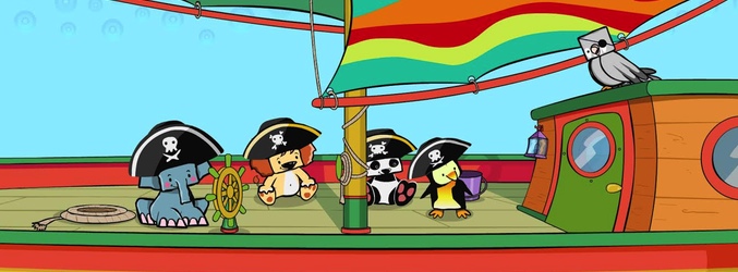 Los Megaminimals en un barco pirata