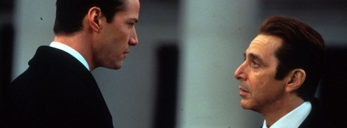 Keanu Reeves y Al Pacino en la versión cinematográfica de "Pactar con el diablo"
