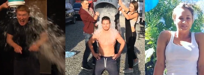 Conan O'Brien, Stephen Amell y Kaley Couco cumplen el #IceBucketChallenge