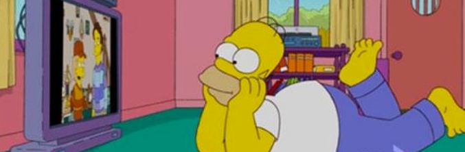Homer viendo la tele en 'Los Simpson'
