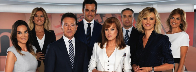Plantel de presentadores de 'Antena 3 noticias' para la temporada 2014/2015