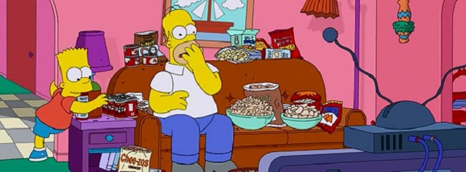 Bart y Homer Simpson en una escena de la serie