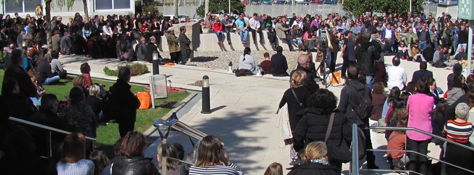 Una de las protestas organizada por los trabajadores contra los recortes en TV3