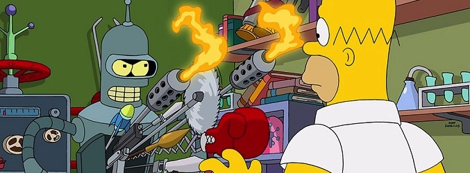 Primera imagen oficial del crossover de 'Los Simpson' y 'Futurama'