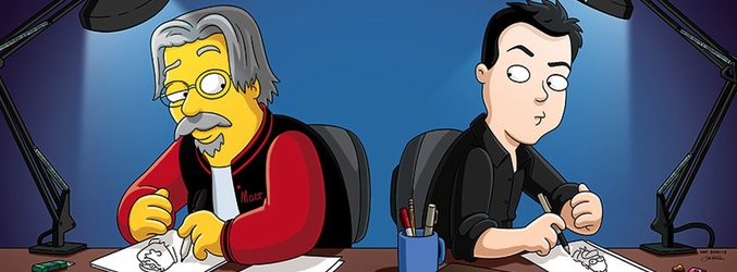 Los creadores de 'Padre de familia' y 'Los Simpson' dibujándose el uno al otro