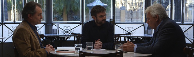 Artur Mas, Jordi Évole y Felipe González en 'Salvdos'