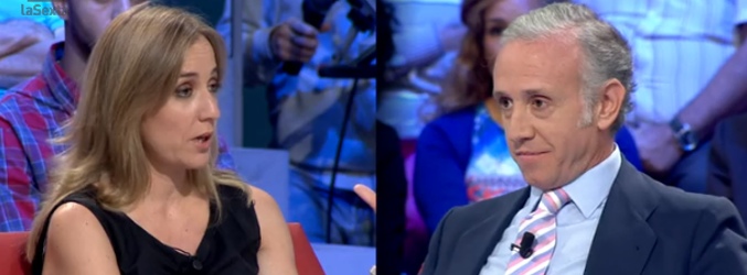 Tania Sánchez y Eduardo Inda en 'laSexta noche'