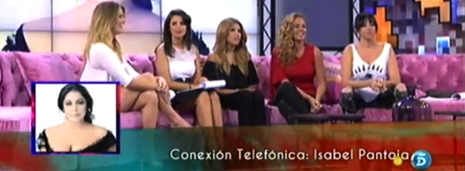 Imagen durante la llamada de Isabel Pantoja en 'Hable con ellas'