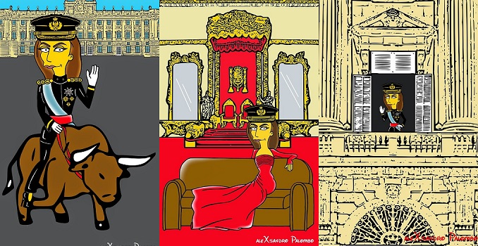 La reina Letizia dibujada por Alexsandro Palombo