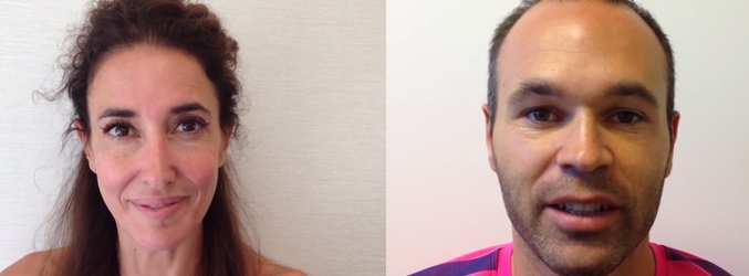 Elsa Anka y Andrés Iniesta en su vídeo de &quot;Olvidos contra el Alzheimer&quot;