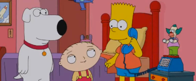 Bart Simpson enseña a Stewie Griffin a gastar bromas telefónicas y ponen Estados Unidos patas arriba