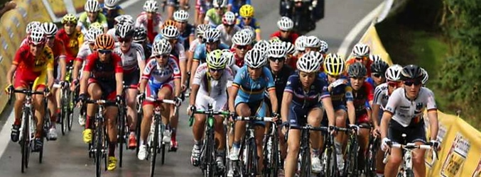 El pelotón en el Mundial de Ciclismo