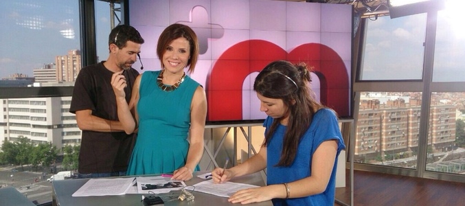 Noelia López en el plató de Más Madrid&#39;