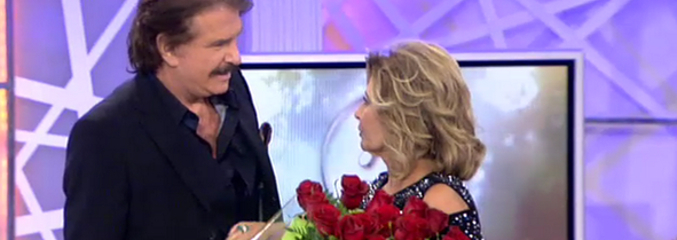 Bigote Arrocet y Mª Teresa Campos en el plató de &#39;¡Qué tiempo tan feliz!&#39;