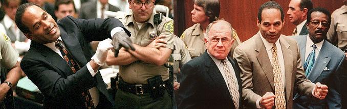 O.J. Simpson durante el juicio en 1994