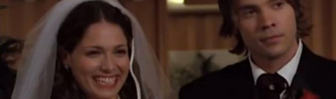 Sarah junto a Stephen Collins en '7 en el paraíso'