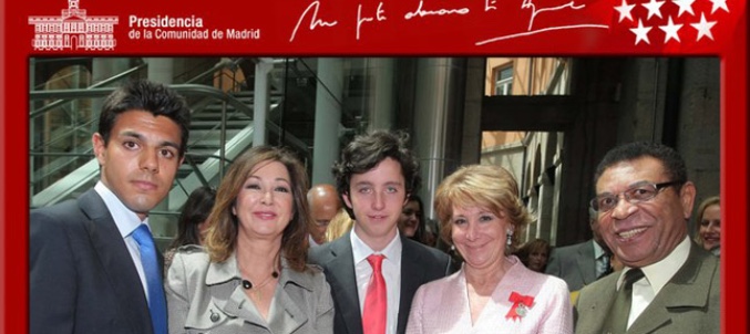 Francisco Nicolás Gómez Iglesias con Ana Rosa Quintana y Esperanza Aguirre