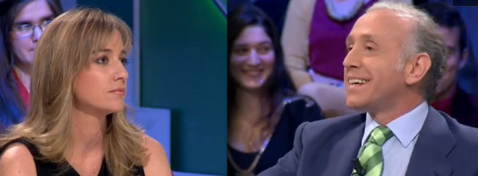 Tania Sánchez y Eduardo Inda en 'laSexta noche'