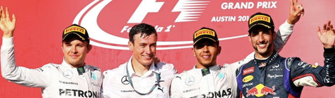 Pódium del GP de Estados Unidos de Fórmula 1