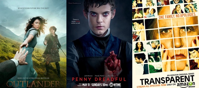 Carteles de 'Outlander', 'Penny Dreadful' y 'Transparent'