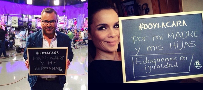 Caras de Telecinco apoyando la campaña