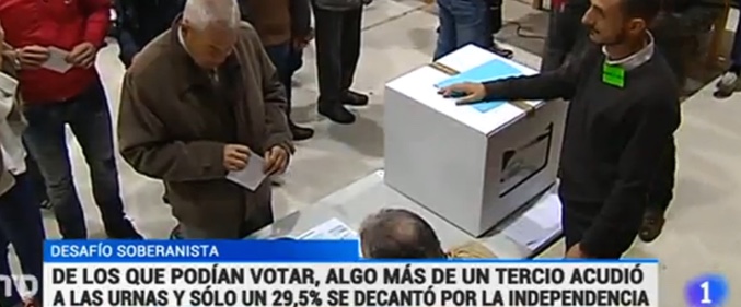 Imagen del 'Telediario 1' del pasado lunes