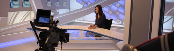 Plató de informativos de Canal Extremadura TV