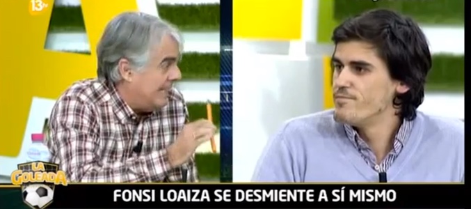 Fonsi Loaiza discutiendo con Siro López en 'La goleada'