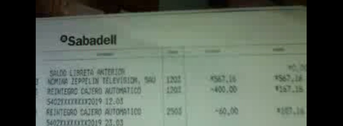 El recibo que Igor enseño para demostrar los ingresos