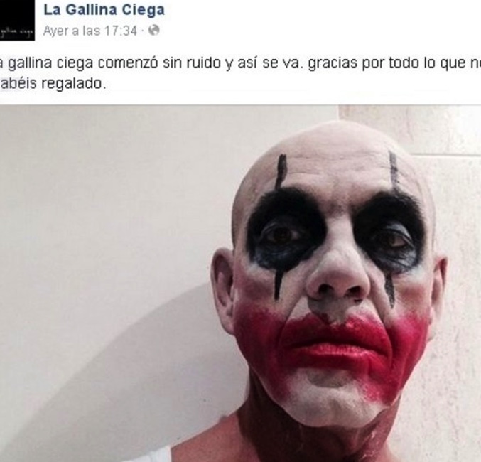 Foto y mensaje de Jon Ezkurdia en su Facebook