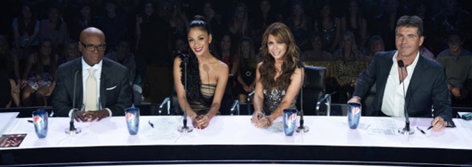 L.A. Reid, Nicole Sherzinger, Paula Abdul and Simon en 'The X Factor USA'