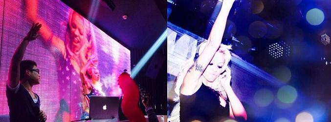 La DJ Annita Yes trabajando en varias salas chinas en 2013