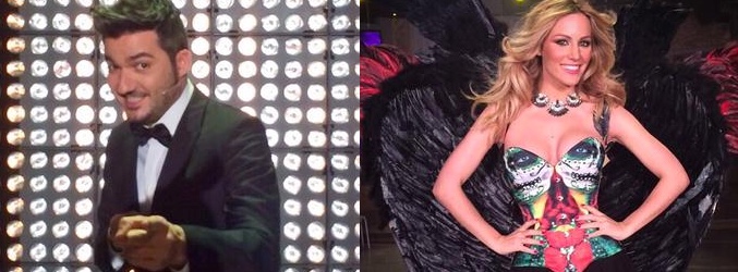 Xavi Rodríguez y Edurne en el programa 100