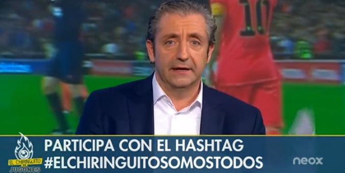 Instante en el que Pedrerol comenzaba el discurso