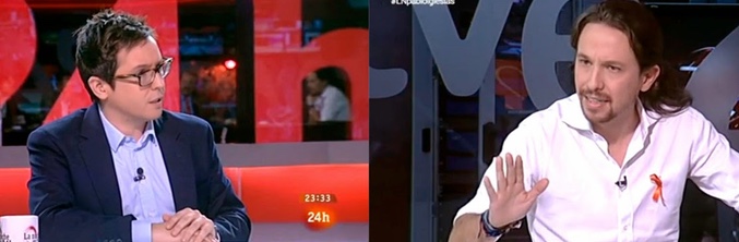 Sergio Martín entrevistando a Pablo iglesias