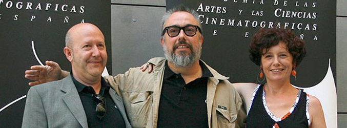 Emilio A. Pina junto a Alex de la iglesia e Icíar Bollaín