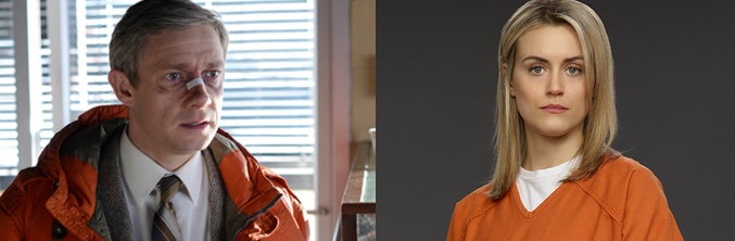 Martin Freeman ('Fargo) y Taylor Schilling ('OITNB')